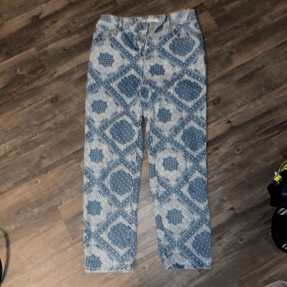 PacSun Printed Straight Leg High Rise Jeans